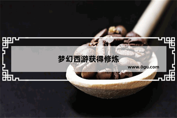 梦幻西游获得修炼