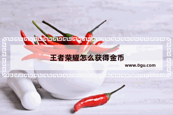 王者荣耀怎么获得金币