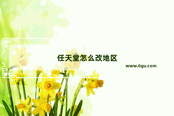 任天堂怎么改地区