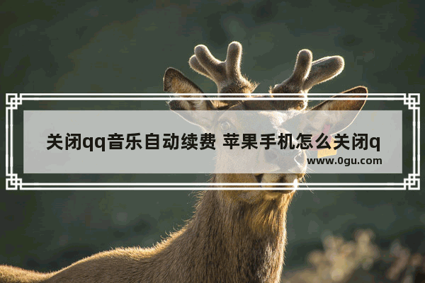 关闭qq音乐自动续费 苹果手机怎么关闭qq音乐自动续费