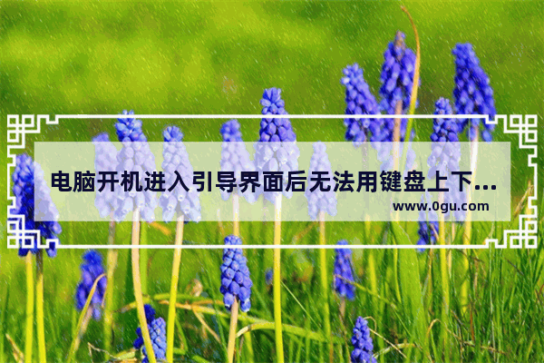 电脑开机进入引导界面后无法用键盘上下键选择菜单的解决方法