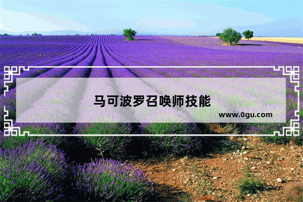 马可波罗召唤师技能