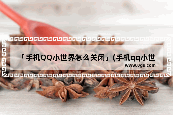 「手机QQ小世界怎么关闭」(手机qq小世界怎么关闭底部)