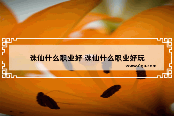 诛仙什么职业好 诛仙什么职业好玩