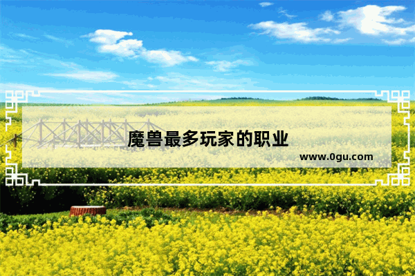 魔兽最多玩家的职业