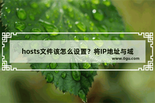 hosts文件该怎么设置？将IP地址与域名绑定的教程