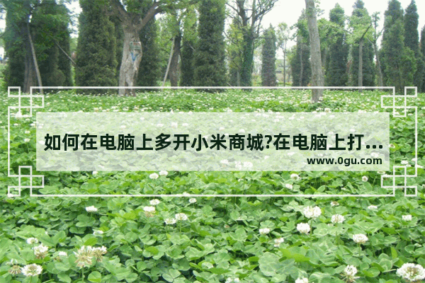 如何在电脑上多开小米商城?在电脑上打开手机小米商城介绍