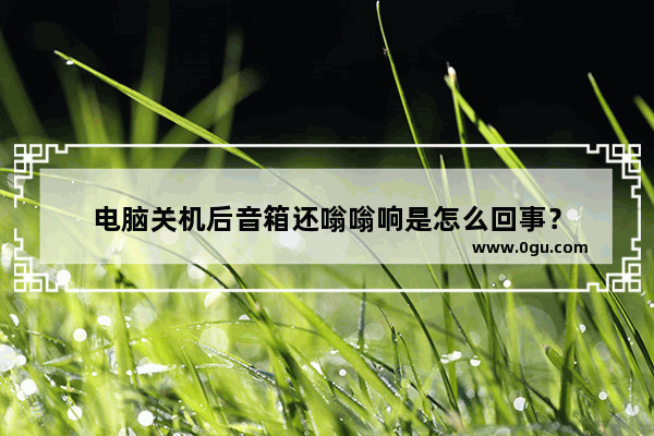电脑关机后音箱还嗡嗡响是怎么回事？