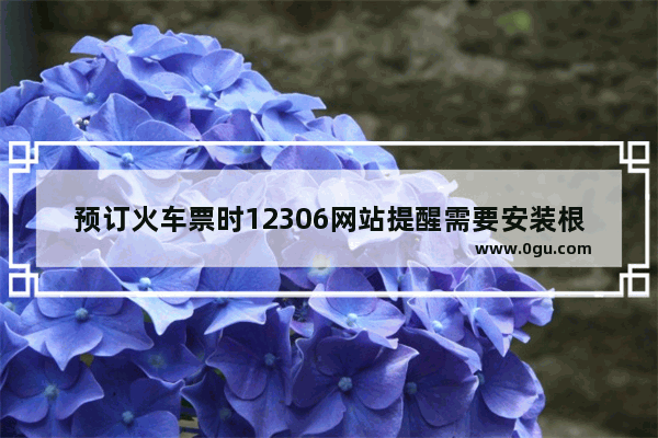 预订火车票时12306网站提醒需要安装根证书
