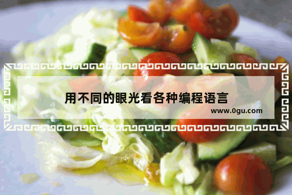 用不同的眼光看各种编程语言