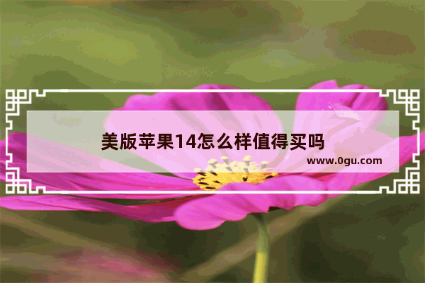 美版苹果14怎么样值得买吗