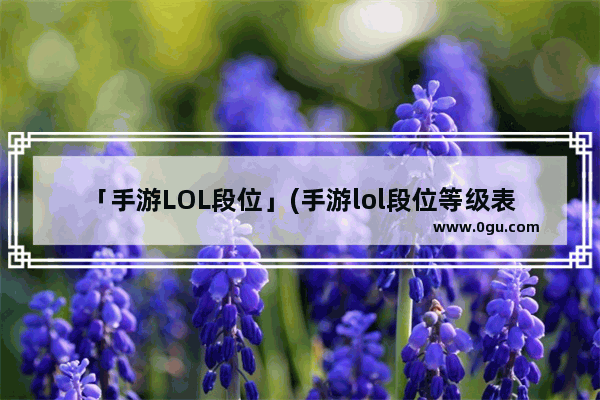 「手游LOL段位」(手游lol段位等级表)