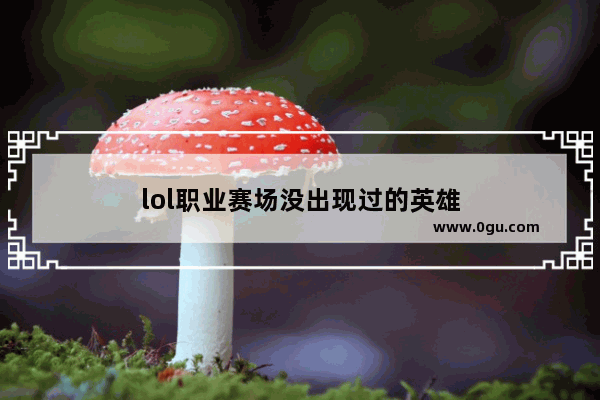 lol职业赛场没出现过的英雄