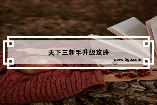 天下三新手升级攻略
