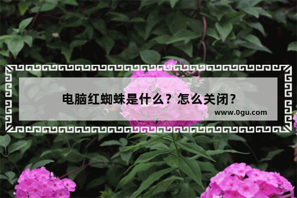 电脑红蜘蛛是什么？怎么关闭？