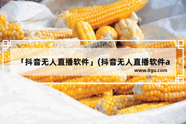 「抖音无人直播软件」(抖音无人直播软件app下载苹果)