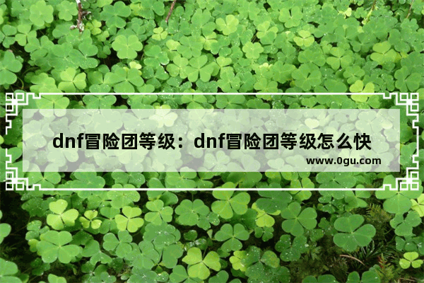 dnf冒险团等级：dnf冒险团等级怎么快速提升贴吧