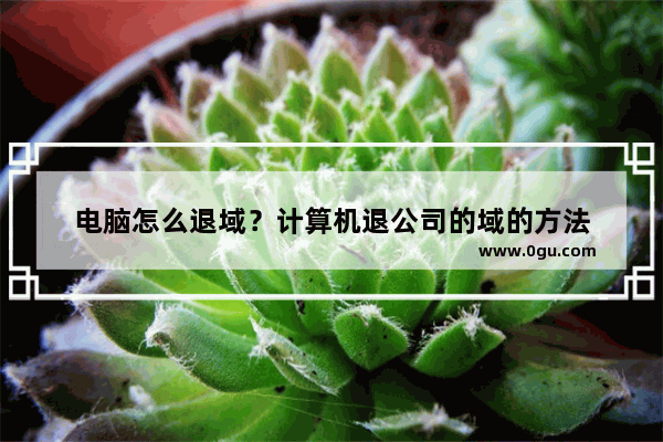 电脑怎么退域？计算机退公司的域的方法