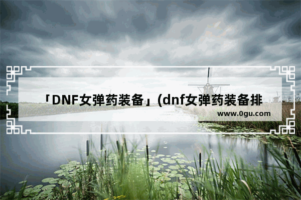 「DNF女弹药装备」(dnf女弹药装备排名)