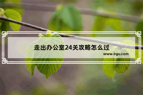 走出办公室24关攻略怎么过