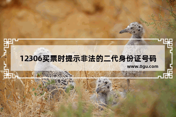 12306买票时提示非法的二代身份证号码怎么回事?如何解决?
