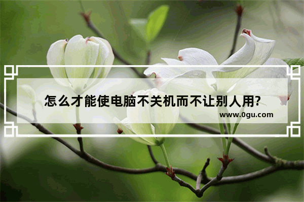 怎么才能使电脑不关机而不让别人用?