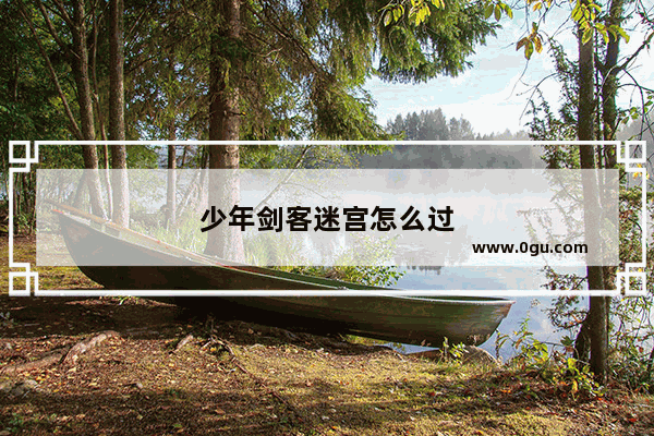 少年剑客迷宫怎么过