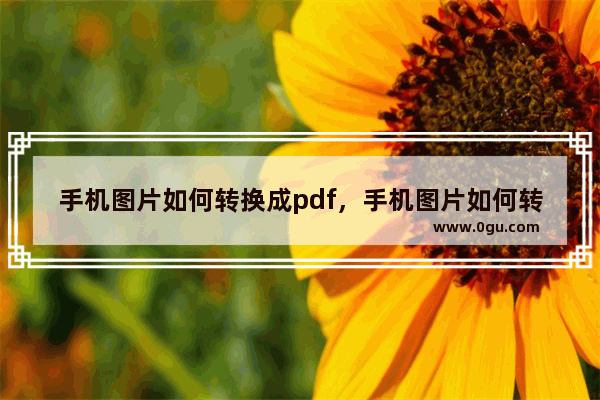 手机图片如何转换成pdf，手机图片如何转换成pdf文档