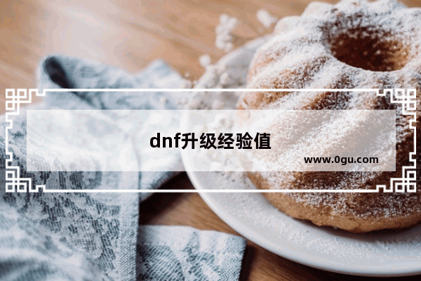 dnf升级经验值
