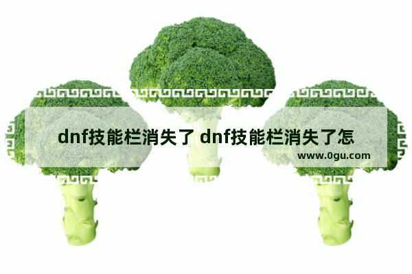 dnf技能栏消失了 dnf技能栏消失了怎么设置回来