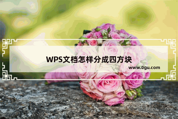 WPS文档怎样分成四方块