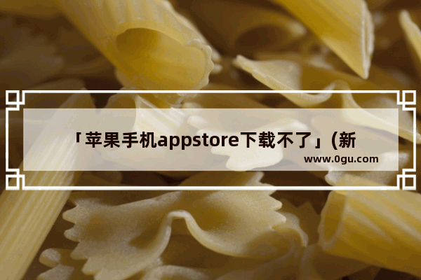 「苹果手机appstore下载不了」(新买的苹果手机appstore下载不了软件)