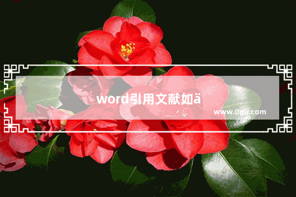 word引用文献如何标注[1 word引用文献如何标注[1]不需要下面最下面横线