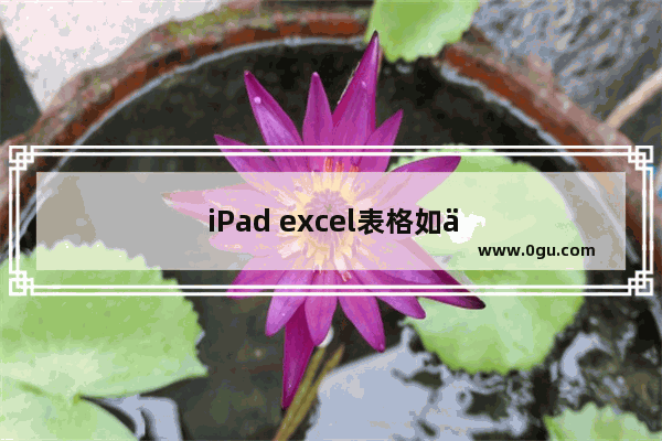 iPad excel表格如何复制粘贴