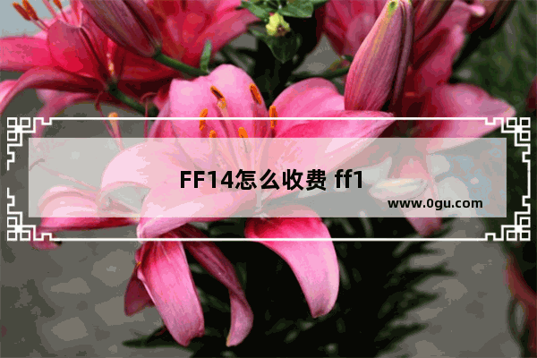 FF14怎么收费 ff14怎么收费de