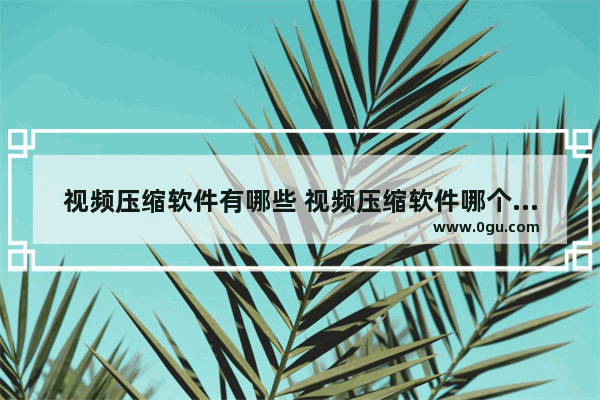 视频压缩软件有哪些 视频压缩软件哪个最好