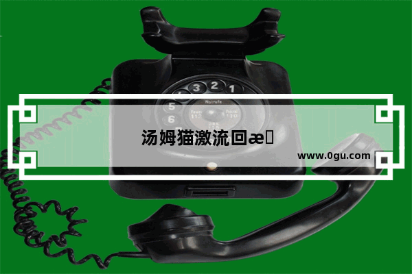 汤姆猫激流回旋怎么玩