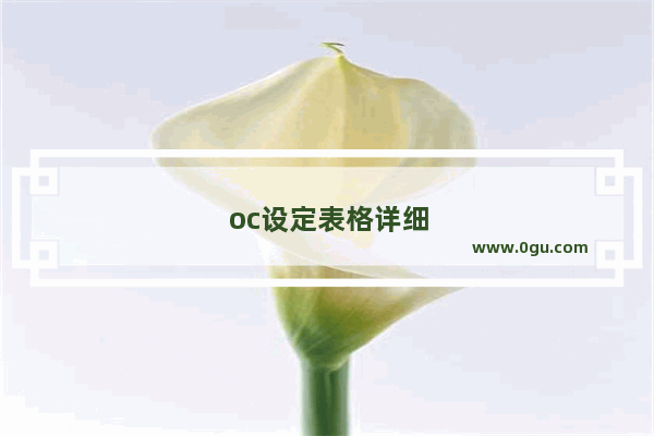 oc设定表格详细版