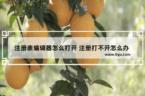 注册表编辑器怎么打开 注册打不开怎么办 [图文]