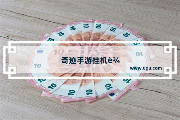 奇迹手游挂机辅助工具
