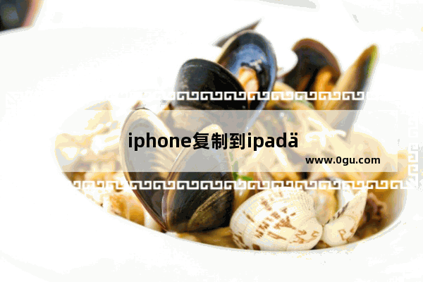 iphone复制到ipad上