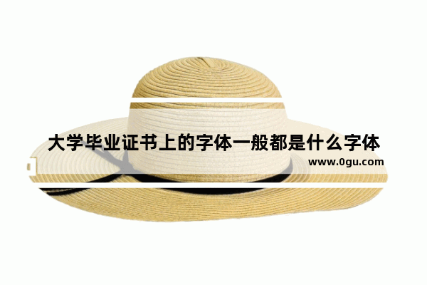 大学毕业证书上的字体一般都是什么字体