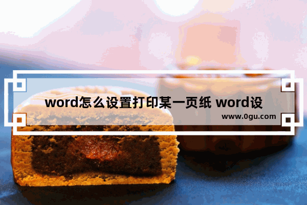 word怎么设置打印某一页纸 word设置打印某一页纸的方法
