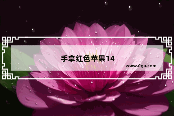 手拿红色苹果14的图片