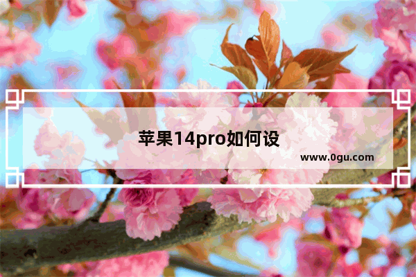 苹果14pro如何设置，苹果14pro如何设置九宫格切图