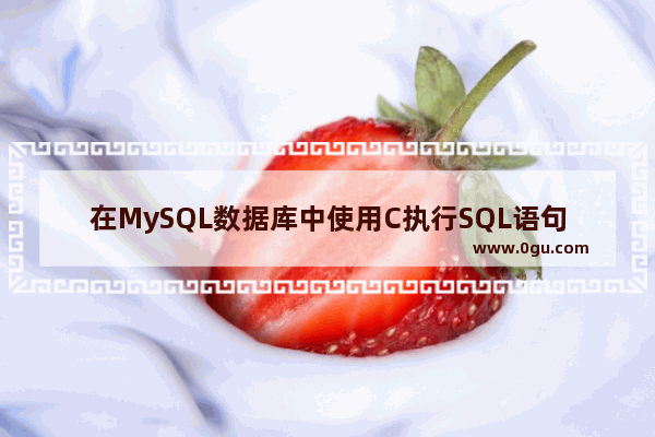 在MySQL数据库中使用C执行SQL语句的方法