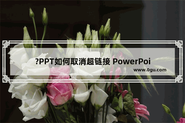 ?PPT如何取消超链接 PowerPoint演示文稿中删除超链接的方法教程