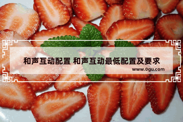 和声互动配置 和声互动最低配置及要求