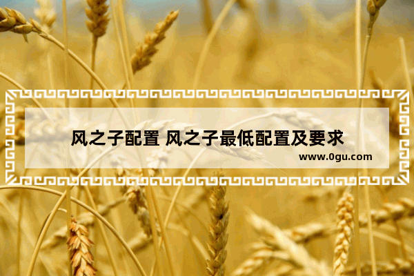 风之子配置 风之子最低配置及要求