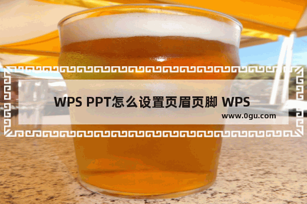 WPS PPT怎么设置页眉页脚 WPS PPT设置页眉页脚的方法
